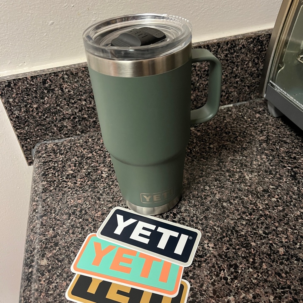 YETI Green Travel Mug with Handle